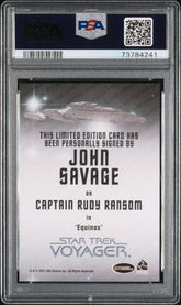 2012 Quotable Star Trek Voyager Autograph John Savage Limited Auto PSA 10